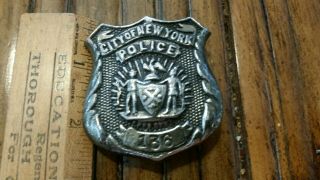Antique obsolete 1898 consolidation Rare NYPD Badge York City Police Dep ' t. 2