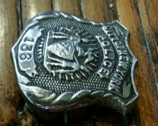 Antique obsolete 1898 consolidation Rare NYPD Badge York City Police Dep ' t. 3