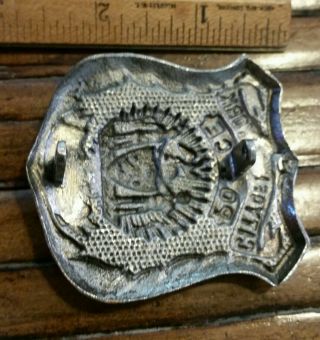 Antique obsolete 1898 consolidation Rare NYPD Badge York City Police Dep ' t. 7