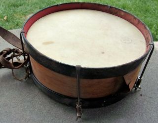 Antique Toy Drum 11 " X 4 1/2 " Wood