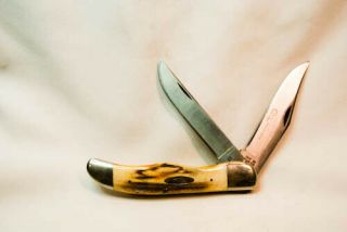 Vintage Estate Usa Case Xx 5265sab Razor Edge Horn Pocket Knife