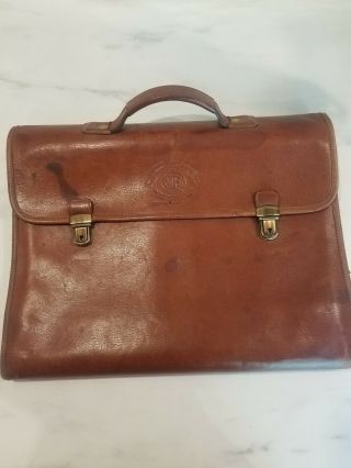Vintage Ghurka Marley Hodgson No.  188 Eton Chestnut Vintage Leather 38 Briefcase