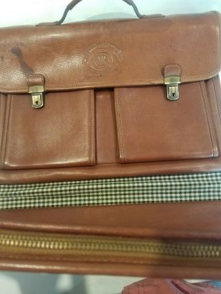 Vintage GHURKA Marley Hodgson No.  188 ETON Chestnut Vintage Leather 38 Briefcase 2