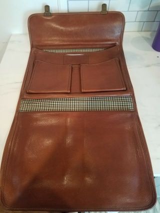 Vintage GHURKA Marley Hodgson No.  188 ETON Chestnut Vintage Leather 38 Briefcase 7
