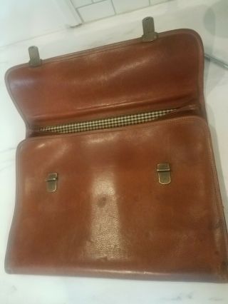 Vintage GHURKA Marley Hodgson No.  188 ETON Chestnut Vintage Leather 38 Briefcase 8
