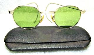 Vintage Ray - Ban Usa 1940s Wwii Bausch & Lomb Rb - 3 White Gold Sunglasses