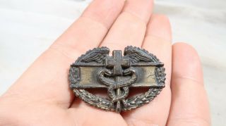 Wwii Us Army Sterling Silver Combat Medic Badge