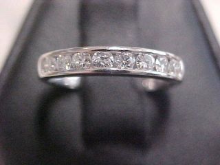 Estate.  40ctw Natural Diamond Band - Ring 18k White Gold Sz4 Price