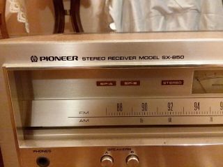 Pioneer SX - 850 Vintage Stereo Receiver 8