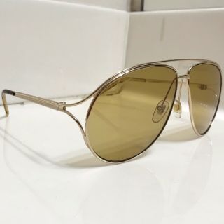 Gucci Tom Ford Gold Yellow Vintage 70’s Porn Aviators Sunglasses 62mm Barneys Ny