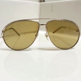 Gucci Tom Ford Gold Yellow Vintage 70’s Porn Aviators Sunglasses 62mm Barneys NY 2