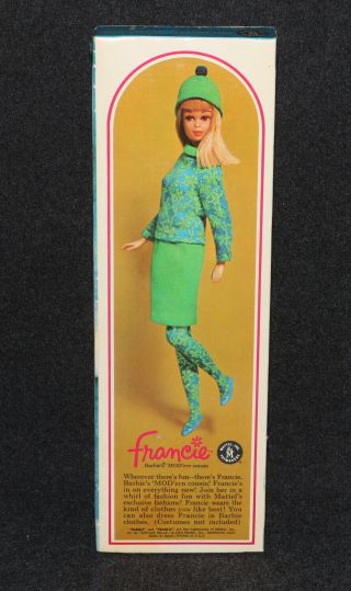 Barbie 1130 1969 MIB Barbie Bendable Leg Francie Brunette TNT NRFB 2