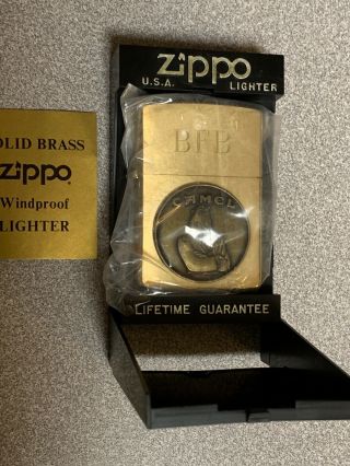 Vintage 1992 Zippo Camel Cigarettes Promotional Solid Brass Lighter W/ Case Joe