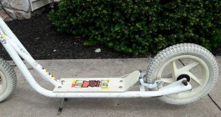 Vintage 80 ' s GT Zoot Scoot - scooter w/ Odyssey Gyro Brakes BMX Old School White 3