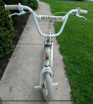 Vintage 80 ' s GT Zoot Scoot - scooter w/ Odyssey Gyro Brakes BMX Old School White 4