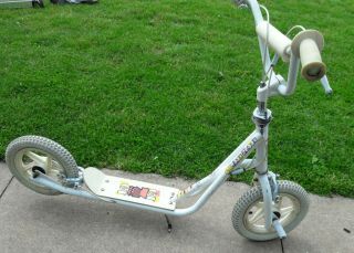 Vintage 80 ' s GT Zoot Scoot - scooter w/ Odyssey Gyro Brakes BMX Old School White 5