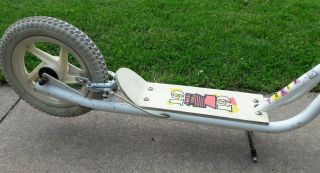 Vintage 80 ' s GT Zoot Scoot - scooter w/ Odyssey Gyro Brakes BMX Old School White 6