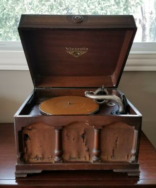 Antique Vtg Victor Victrola Talking Machine W / Reproducer 4