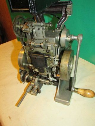 Antique Movie Projector Hand Crank Machine Age Steel Steampunk ms 10