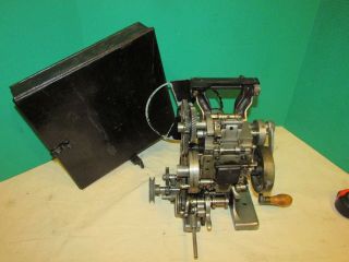 Antique Movie Projector Hand Crank Machine Age Steel Steampunk ms 12