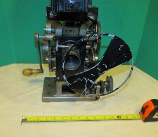 Antique Movie Projector Hand Crank Machine Age Steel Steampunk ms 2