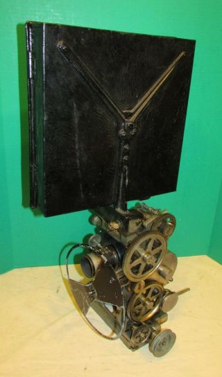 Antique Movie Projector Hand Crank Machine Age Steel Steampunk ms 4