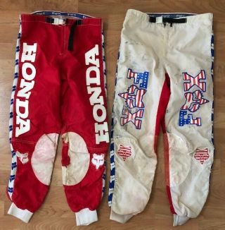 Vintage Fox Racing Motocross Pants Size 30 Ricky Johnson Moto X Fox