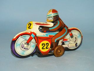 No.  22 Racing Motorcycle Tin Friction Toy Spain