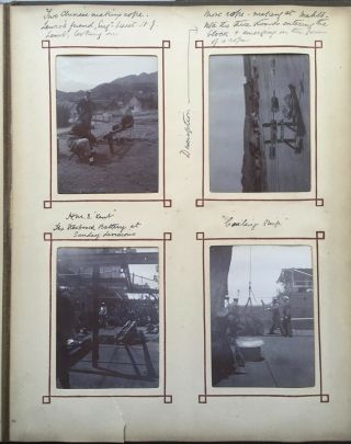 48 x CHINA HONG KONG MALAYA SINGAPORE MALTA VINTAGE PHOTOGRAPHS IN ALBUM 1909 - 11 12