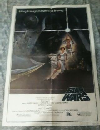 Star Wars Rare Movie Poster 1977 Style - A 1sh A Hope Vintage