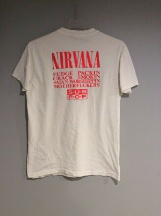 Vintage 1991 Nirvana Vestibule Shirts Very Rare Sub Pop 2