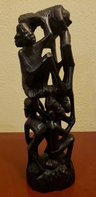 African hand carved wooden statues 3