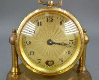 Antique Swiss RMS Albertic White Star Lines Ocean Liner Souvenir Miniature Clock 2