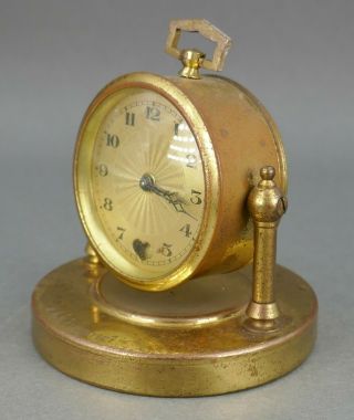 Antique Swiss RMS Albertic White Star Lines Ocean Liner Souvenir Miniature Clock 4