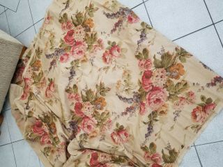 Vtg Hard To Find 1994 Ralph Lauren Upholstery Fabric 6,  Yards Rose Tan Gorgeous