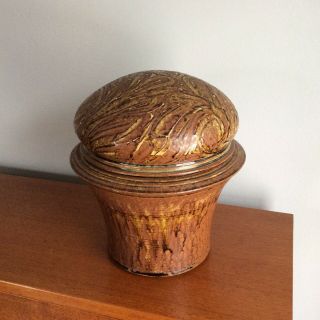Don Pilcher Studio Pottery - Ceramic Lidded Jar Large Vintage Vessel