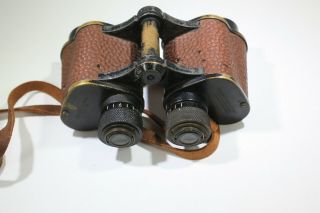Binoculars Vintage WW2 Navy Army Military 6x30 Gun Factory Leather and Brass 2