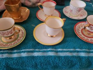 6 Antique Teacups And Saucers 3 from.  USA 2 from Germany 1 from England 4