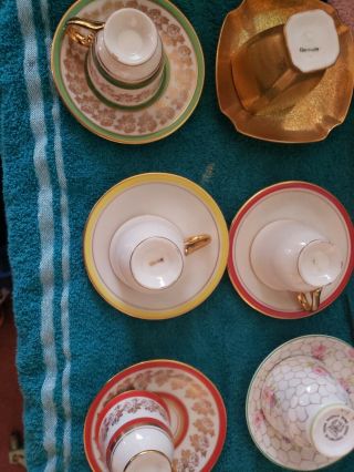 6 Antique Teacups And Saucers 3 from.  USA 2 from Germany 1 from England 5