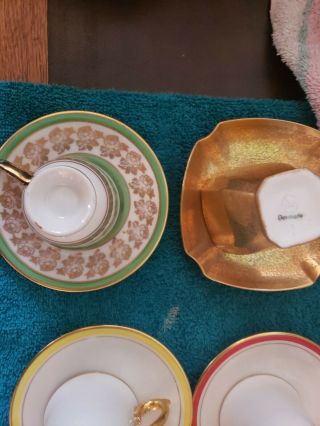 6 Antique Teacups And Saucers 3 from.  USA 2 from Germany 1 from England 6