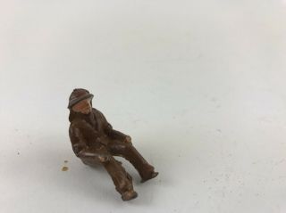 Vintage Cast Iron Lead 1 1/2 " Man Sitting Driver For Toy Tractor Car Vehicle