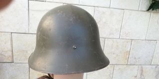 M21 Model 1921 SWEDEN SWEDISH ARMY HELMET WITH THREE CROWNS PRE WWII 3