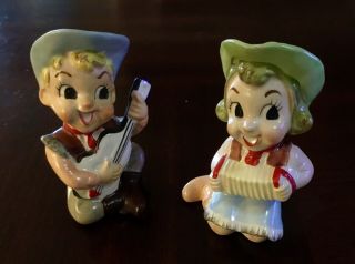 Ucagco Salt And Pepper Extremely Rare Vintage Early 1950’s Cowboy And Cowgirl