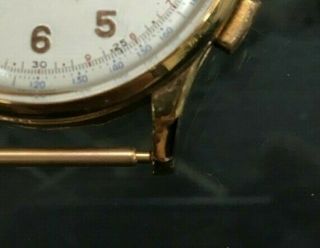 Vintage Chronograph Suisse Men ' s 18K Pink Rose Gold Chronograph Watch,  VENUS 188 5
