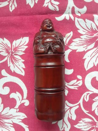 Vintage Buddha Resin Wood / Toothpick Holder