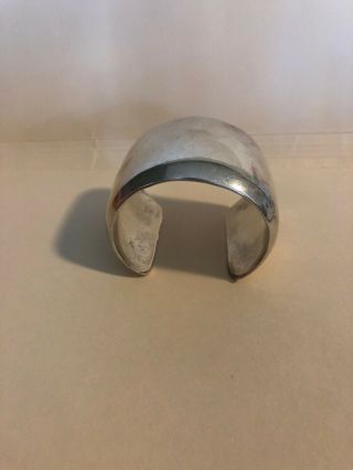Vintage Antique Chunky Sterling Silver Wide Cuff Bracelet
