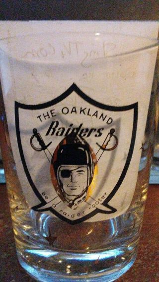 1960 Very Rare Vintage Oakland Raider Glass