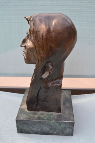 Vintage Bronze Indian Head Bust Remington?? 2