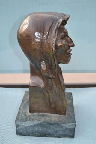 Vintage Bronze Indian Head Bust Remington?? 5