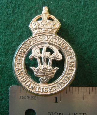 CANADIAN ARMY CAP BADGE - PRINCESS PATRICIAS CANADIAN LIGHT INFANTRY OFFICER KC 3